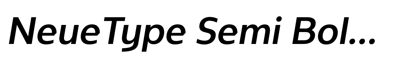 NeueType Semi Bold Italic